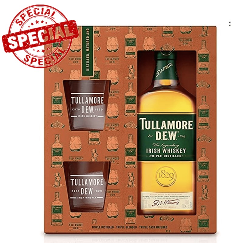Tullamore Dew + Glasses Gift Pack 700ml