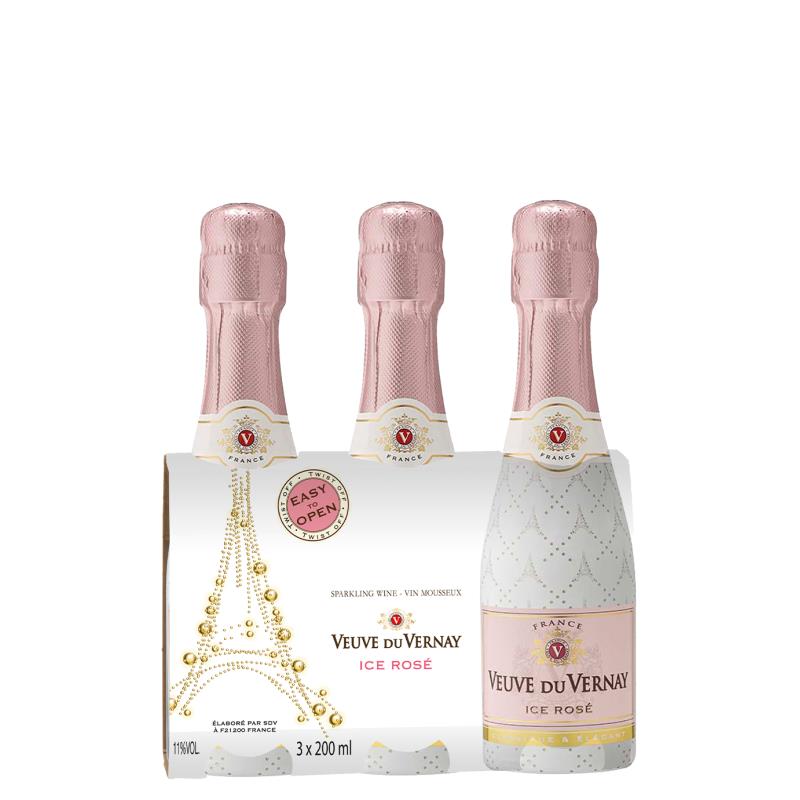 Veuve Du Vernay Ice Rose 3x200ml btls