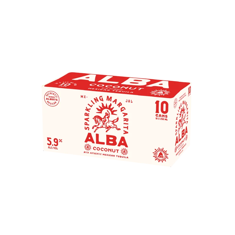 Alba Coconut Sparkling Margarita 10x250ml cans
