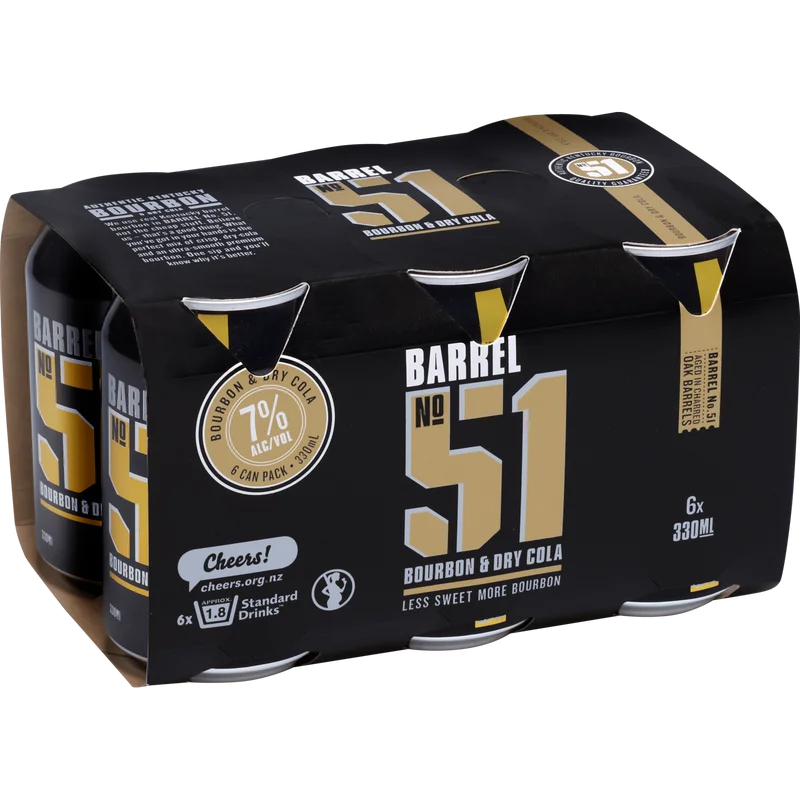 Barrel 51 7% 6 Pack Cans 330ml
