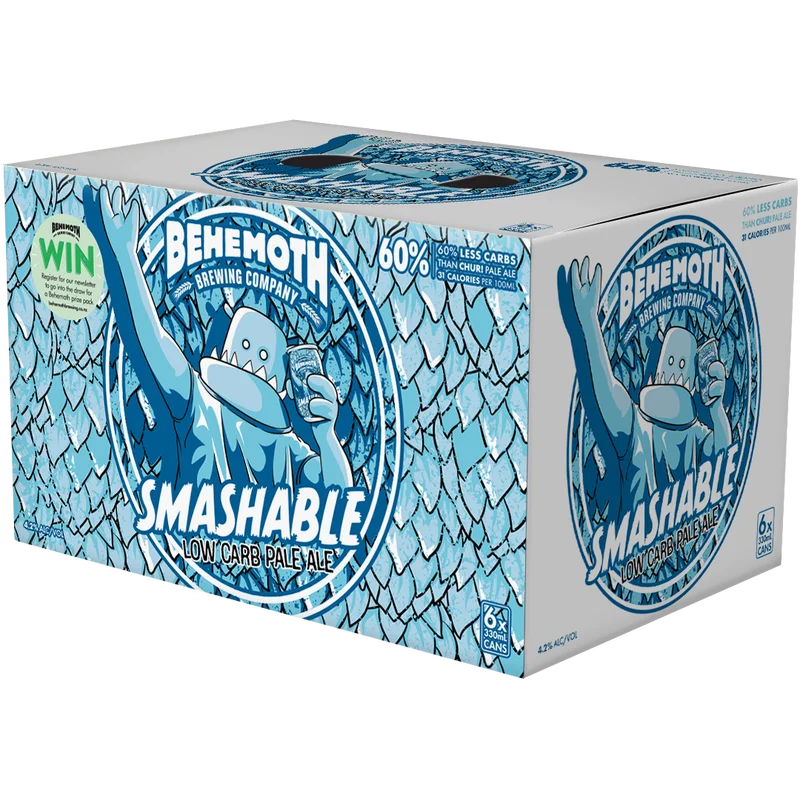 Behemoth Smashable Low Carb Pale Ale 4.2% 6x330ml cans