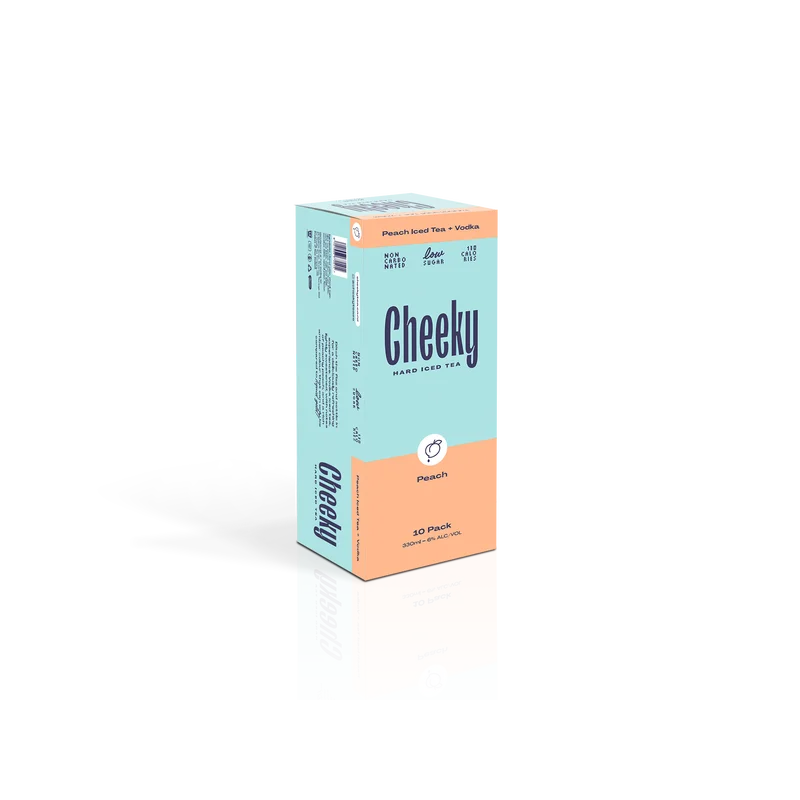 Cheeky Hard Iced Tea Peach 5% 10x330ml cans