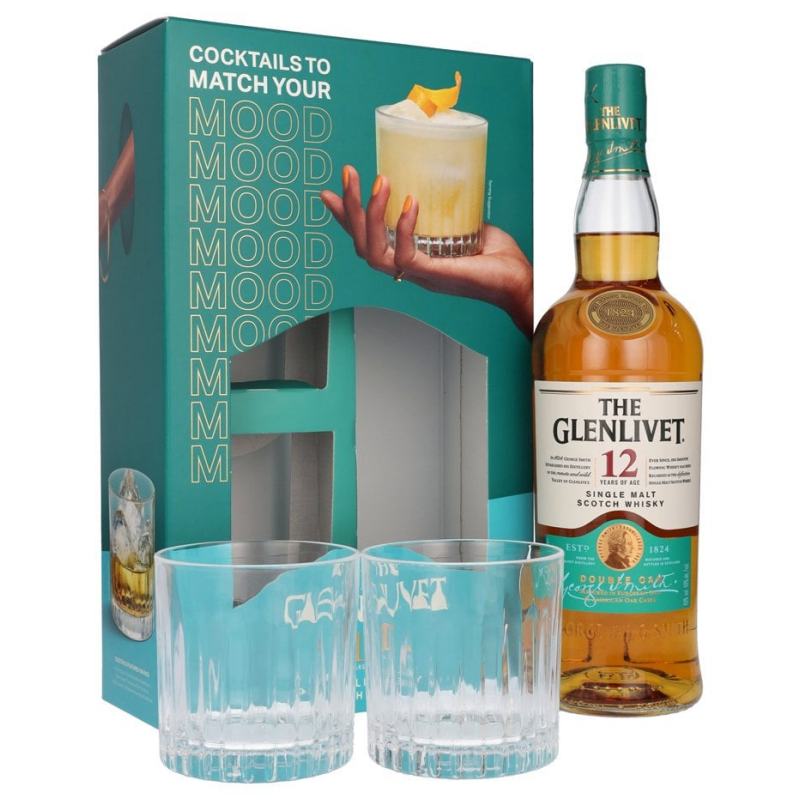 Glenlivet 12YO 700ml + 2 Glasses