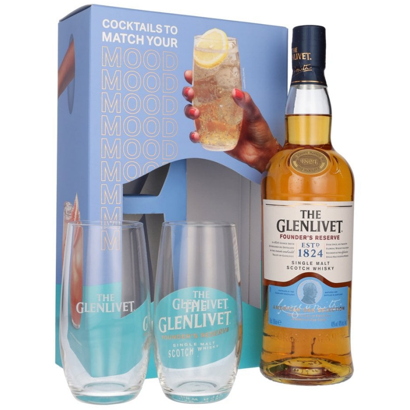 Glenlivet Founder's Reserve 700ml with 2 Glasses