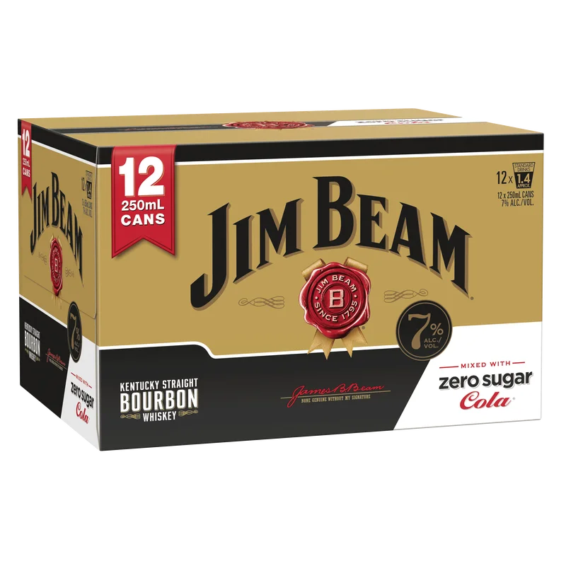 Jim Beam Gold 7% 12x250ml cans