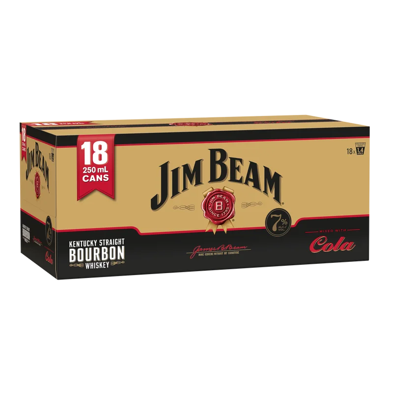 Jim Beam Gold 7% 18x250ml cans