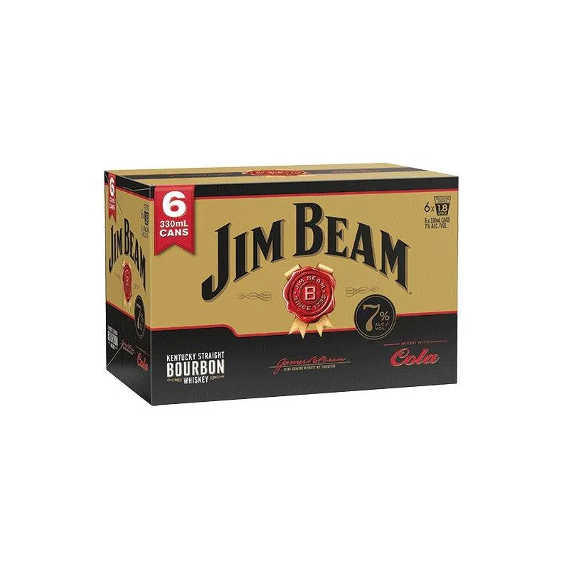 Jim Beam Gold & Cola 7% 6 Pack Cans 330ml