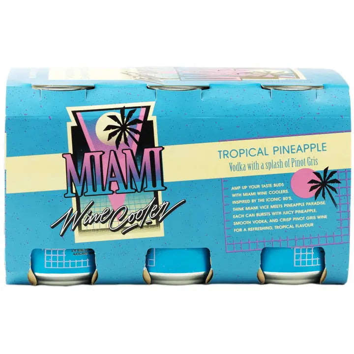 Miami Wine Cooler Tropical Pineapple 5% 4x6x330ml cans