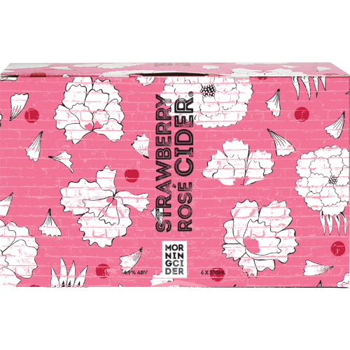 MorningCider Strawberry Rose Cider 4.9% 6x330ml cans