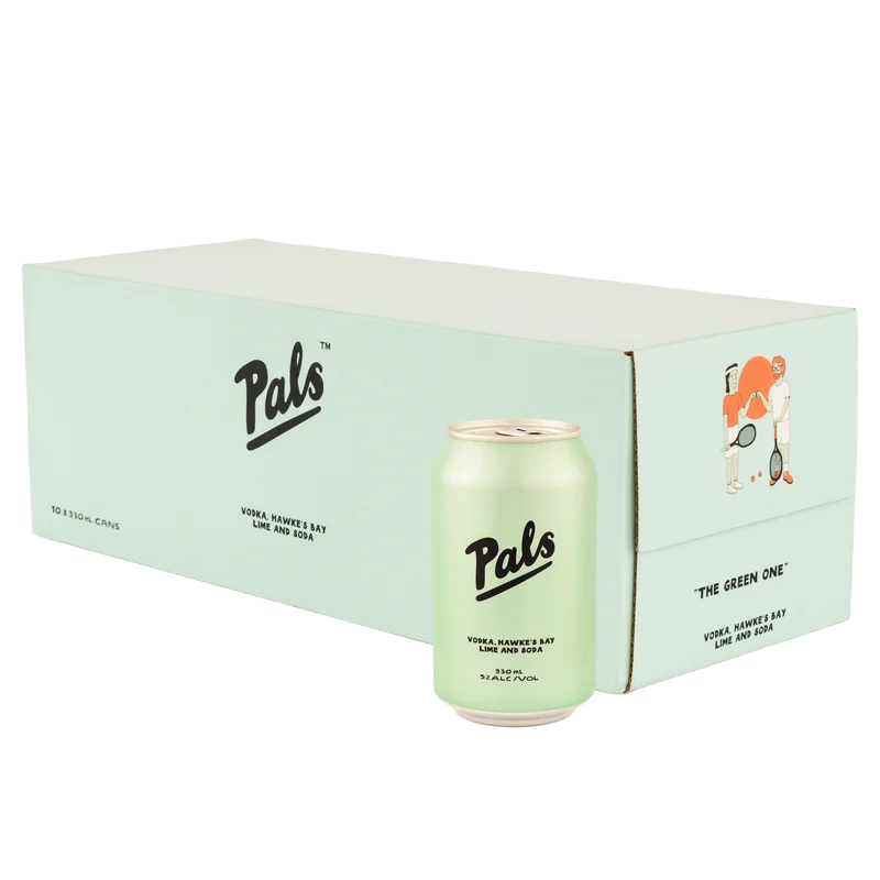 Pals - Vodka, Hawke's Bay Lime & Soda 10x330ml cans