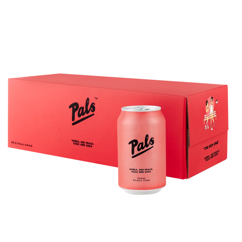 Pals - Vodka, Red Peach, Yuzu and Soda 10x330ml cans