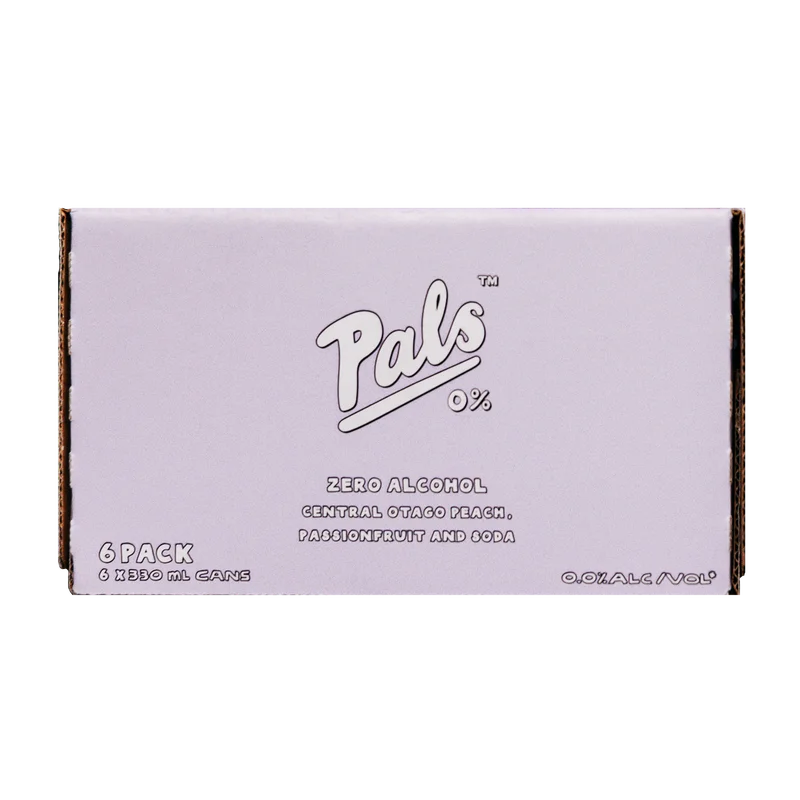Pals 0% - Central Otago Peach, Passionfruit & Soda 6x330ml cans