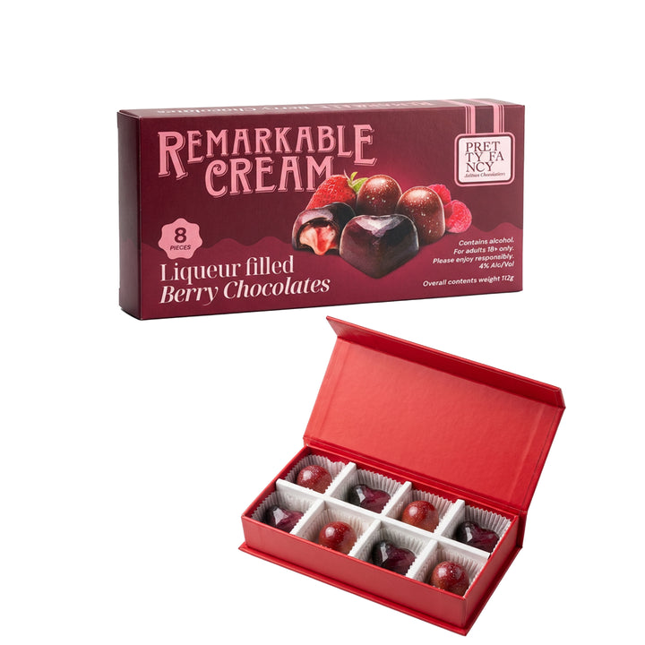 Remarkable Cream Liqueur Filled Berry Chocolates 8-piece Pack