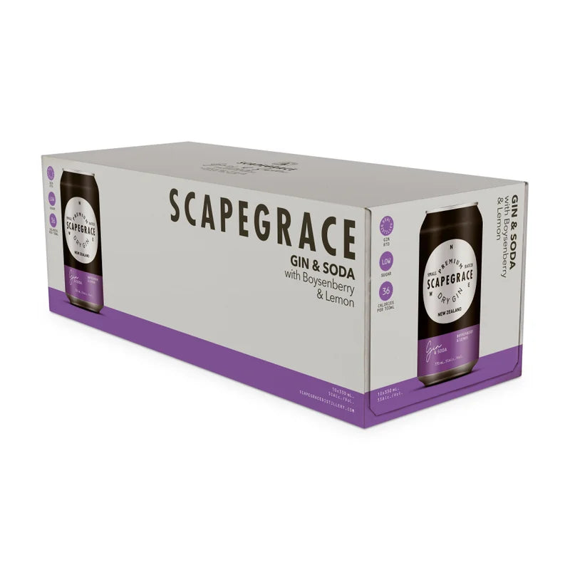 Scapegrace Boysenberry & Lemon 5% 10x330ml cans