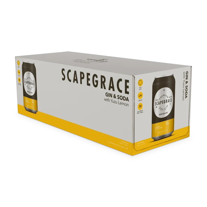 Scapegrace Gin & Yuzu Lemon 5% 10x330ml cans