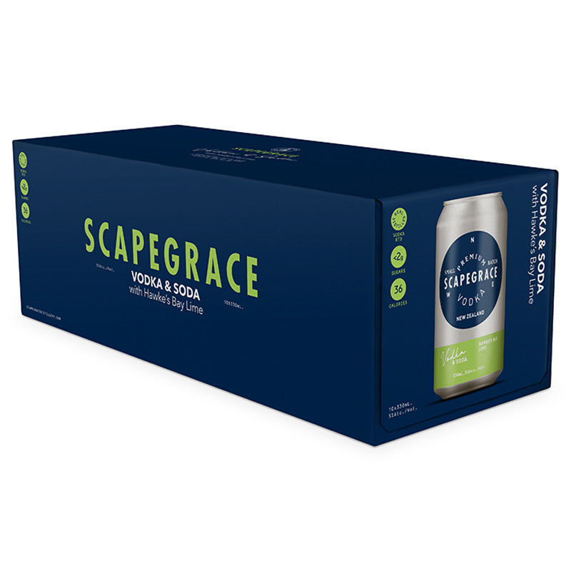 Scapegrace Vodka & Lime 5% 10x330ml cans