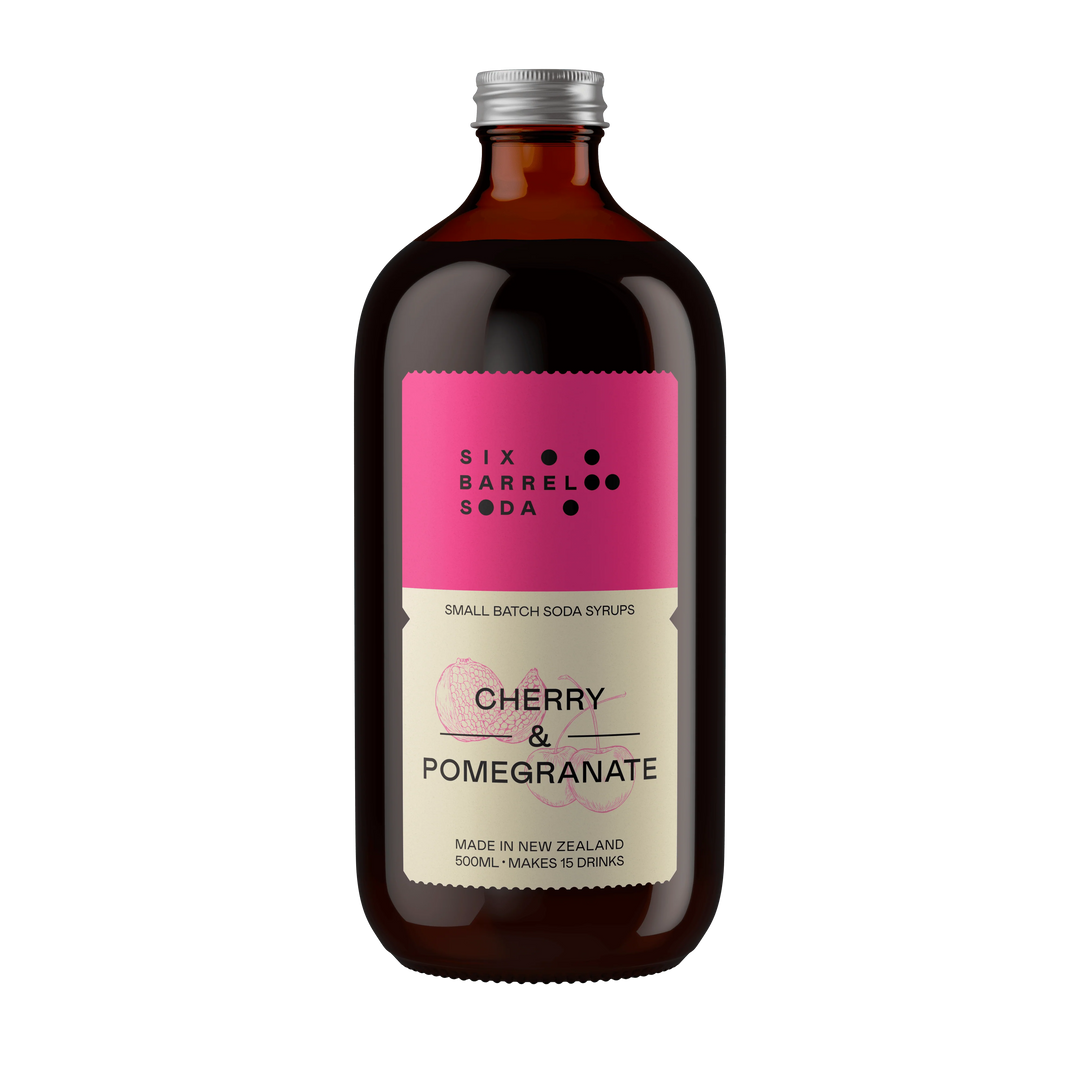 Six Barrel Soda Cherry & Pomegranate Soda Syrup 500ml