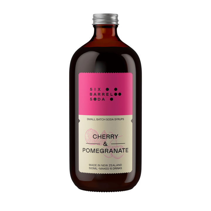 Six Barrel Soda Cherry & Pomegranate Soda Syrup 500ml