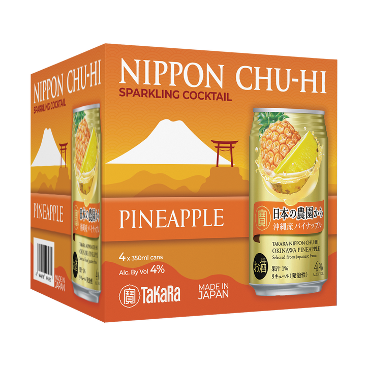 Takara Nippon Chu-Hi Pineapple Sparkling Cocktail 4% 4x350ml cans