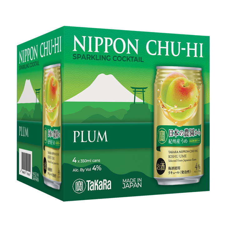 Takara Nippon Chu-Hi Plum Sparkling Cocktail 4% 4x350ml cans