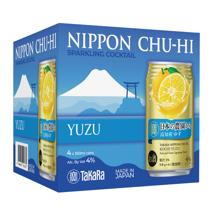 Takara Nippon Chu-Hi Yuzu Sparkling Cocktail 4% 4x350ml cans