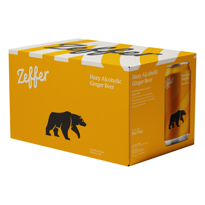 Zeffer Alcoholic Ginger Beer 5% 6x330ml cans