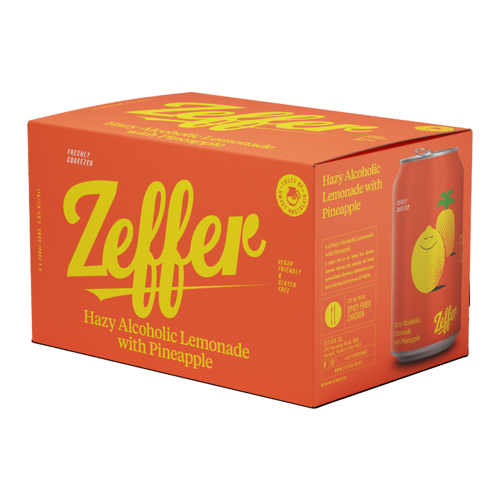 Zeffer Hazy Alcoholic Lemonade Pineapple 5% 6x330ml cans