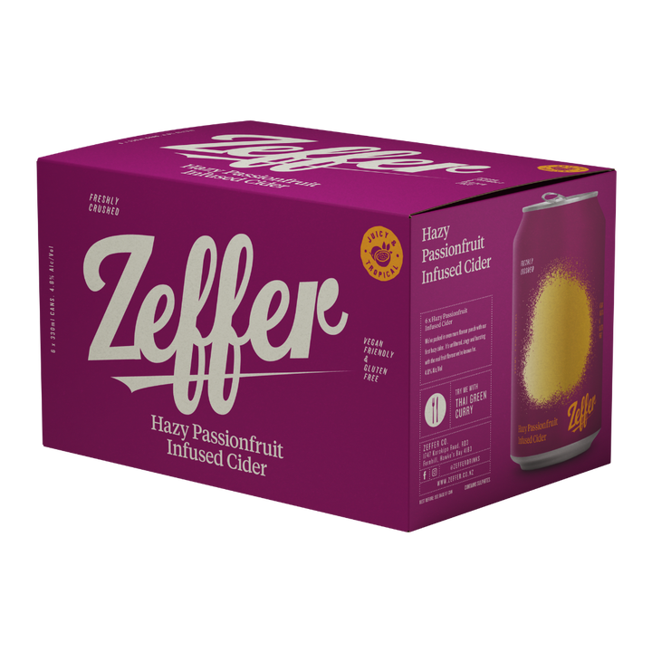 Zeffer Hazy Passionfruit Infused Cider 4.8% 6x330ml cans